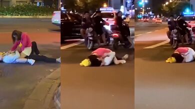 极品狗男女路边激情做爱 引路人围观拍摄 两人视若无睹 骚女饥渴求精！